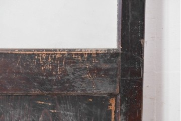 アンティーク建具　昭和初期　風合い豊かな木味が魅力のガラス扉1枚　(R-086053)