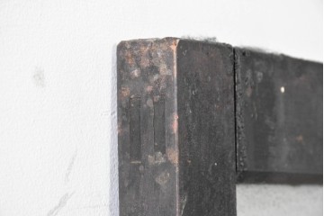 アンティーク建具　昭和初期　風合い豊かな木味が魅力のガラス扉1枚　(R-086053)