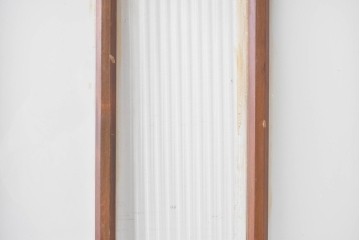 アンティーク建具　昭和初期から中期　すっきりとした素朴なデザインが印象的な幅狭ガラス戸2枚セット　(R-086055)