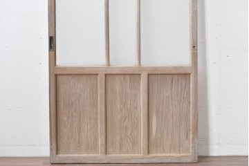 和製アンティーク　昭和初期　木味豊かな佇まいが魅力のガラス戸1枚　(R-086056)