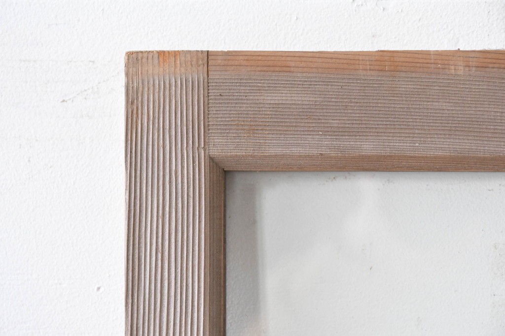 和製アンティーク　昭和初期　木味豊かな佇まいが魅力のガラス戸1枚　(R-086056)