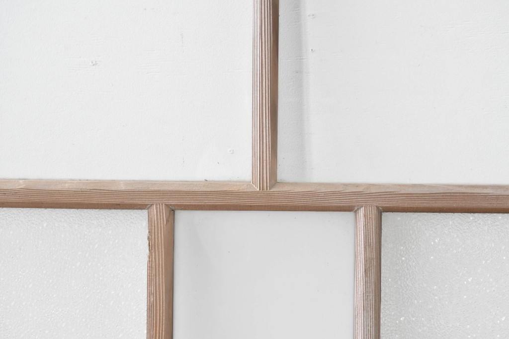 和製アンティーク　昭和初期　木味豊かな佇まいが魅力のガラス戸1枚　(R-086056)