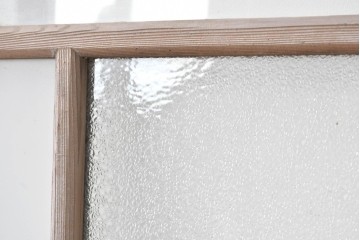 和製アンティーク　昭和初期　木味豊かな佇まいが魅力のガラス戸1枚　(R-086056)