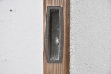 和製アンティーク　昭和初期　木味豊かな佇まいが魅力のガラス戸1枚　(R-086056)