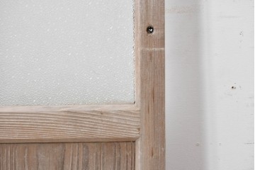 和製アンティーク　昭和初期　木味豊かな佇まいが魅力のガラス戸1枚　(R-086056)
