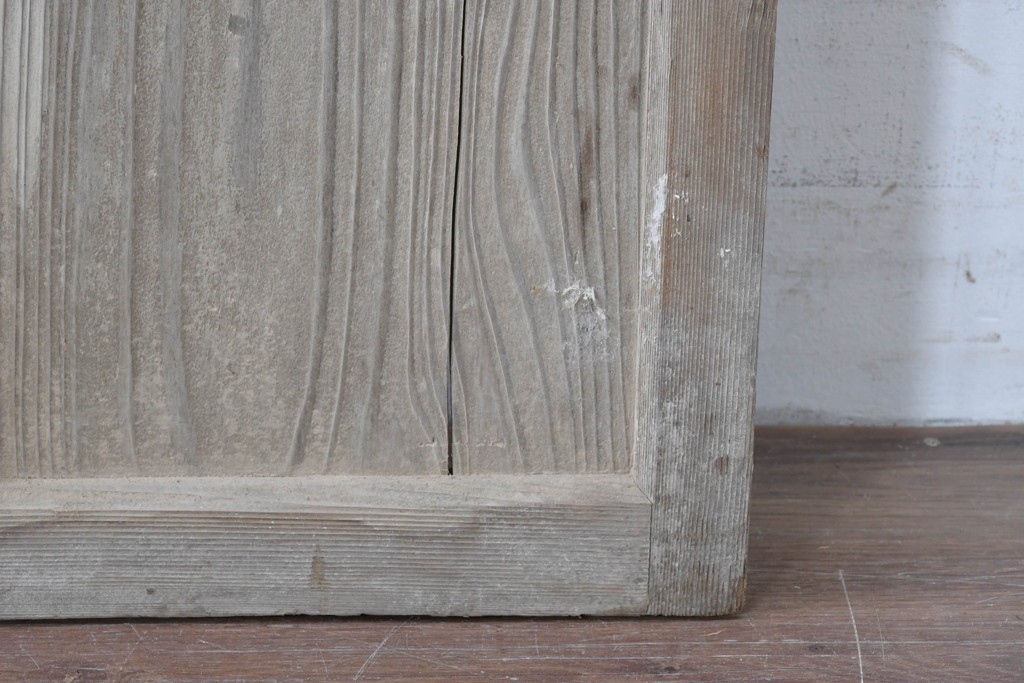 和製アンティーク　昭和初期　木味豊かな佇まいが魅力のガラス戸1枚　(R-086056)