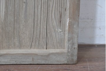 和製アンティーク　昭和初期　木味豊かな佇まいが魅力のガラス戸1枚　(R-086056)