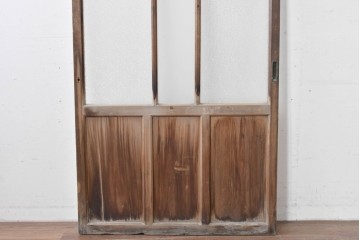 和製アンティーク　昭和初期　木味豊かな佇まいが魅力のガラス戸1枚　(R-086056)