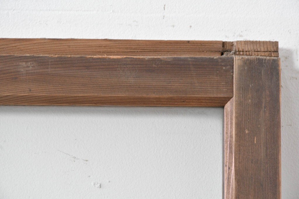 和製アンティーク　昭和初期　木味豊かな佇まいが魅力のガラス戸1枚　(R-086056)