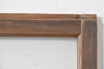 和製アンティーク　昭和初期　木味豊かな佇まいが魅力のガラス戸1枚　(R-086056)