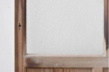 和製アンティーク　昭和初期　木味豊かな佇まいが魅力のガラス戸1枚　(R-086056)