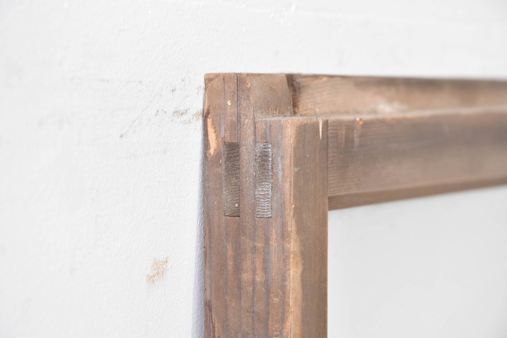 和製アンティーク　昭和初期　木味豊かな佇まいが魅力のガラス戸1枚　(R-086056)