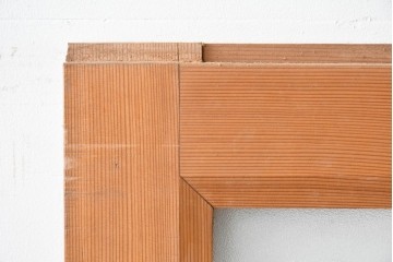 ヴィンテージ建具　昭和中期　腰板欅(ケヤキ)材　欅の風合いが楽しめるガラス戸1枚　(R-086057)