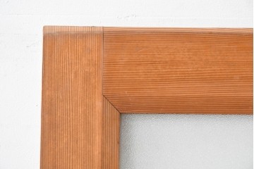 ヴィンテージ建具　昭和中期　腰板欅(ケヤキ)材　欅の風合いが楽しめるガラス戸1枚　(R-086057)