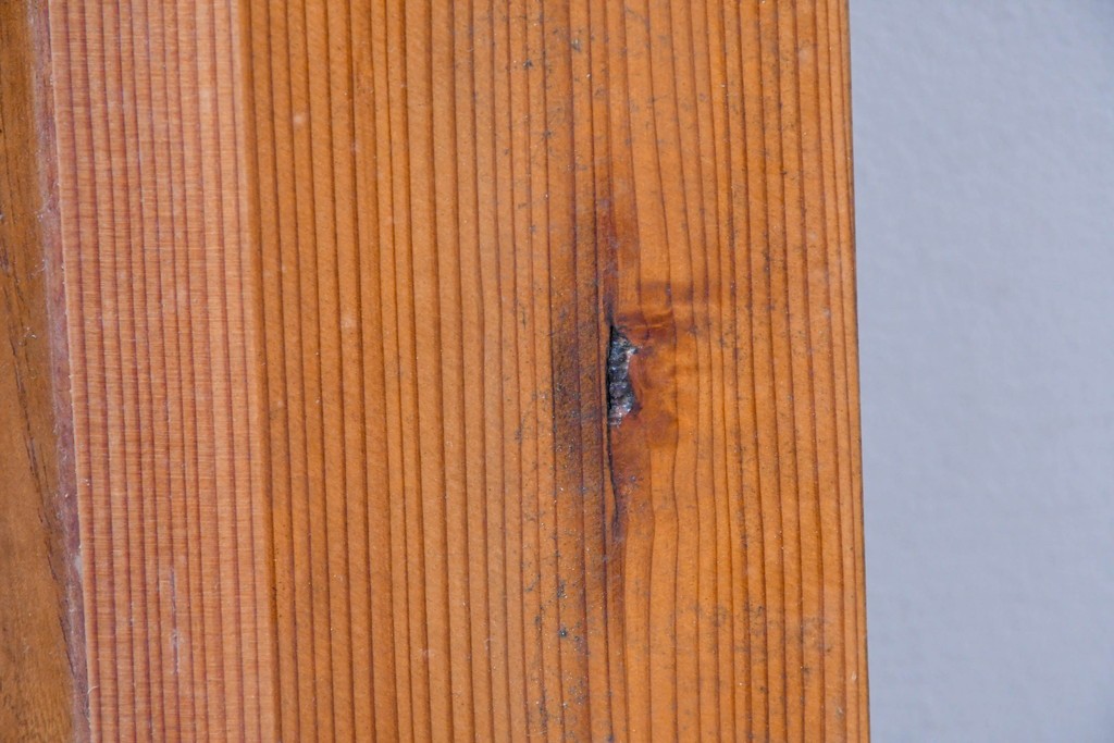 ヴィンテージ建具　昭和中期　腰板欅(ケヤキ)材　欅の風合いが楽しめるガラス戸1枚　(R-086057)