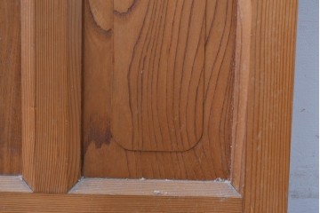 ヴィンテージ建具　昭和中期　腰板欅(ケヤキ)材　欅の風合いが楽しめるガラス扉1枚　(R-086058)