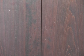 アンティーク建具　大正期　深みのある色味と格子帯が目を引くガラス入り格子帯戸4枚セット　(R-086060)