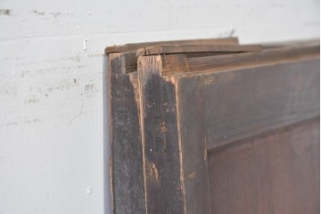 和製アンティーク　明治から大正期　時代を感じる木味と格子が味わい深い格子帯戸2枚セット　(R-086062)
