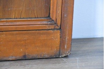 ヴィンテージ建具　昭和中期　レトロなガラス使いが魅力のガラス戸4枚セット　(R-086063)