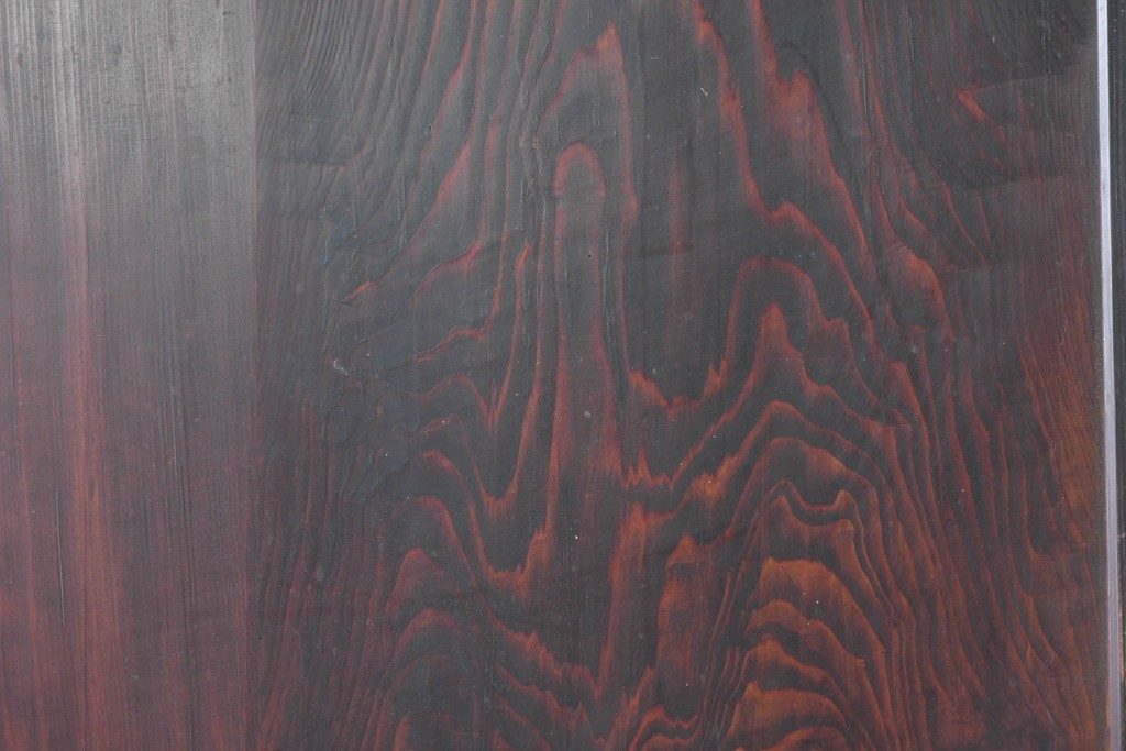 アンティーク建具　明治から大正期　深みのある色合いと格子が趣を添える格子帯戸4枚セット　(R-086064)