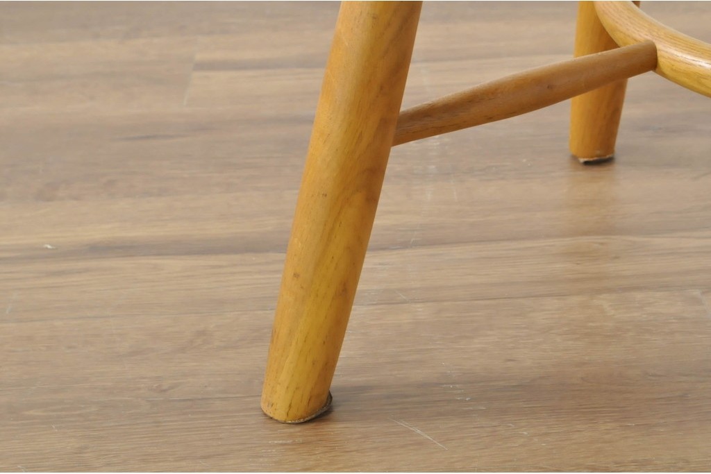 中古　柏木工(KASHIWA)　楢材　素朴な木の表情が楽しめるダイニングチェア4脚セット　(R-086066)