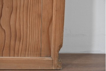 アンティーク建具　大正期　裏障子付き　味わいある木味が楽しめる幅狭格子戸4枚セット　(R-086067)