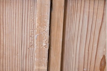 アンティーク建具　大正期　裏障子付き　味わいある木味が楽しめる幅狭格子戸4枚セット　(R-086067)