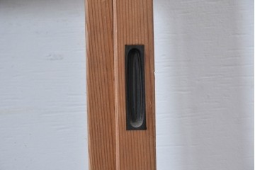 ヴィンテージ建具　昭和後期　細やかな簾とガラス窓が涼やかな簾戸2枚セット　(R-086069)