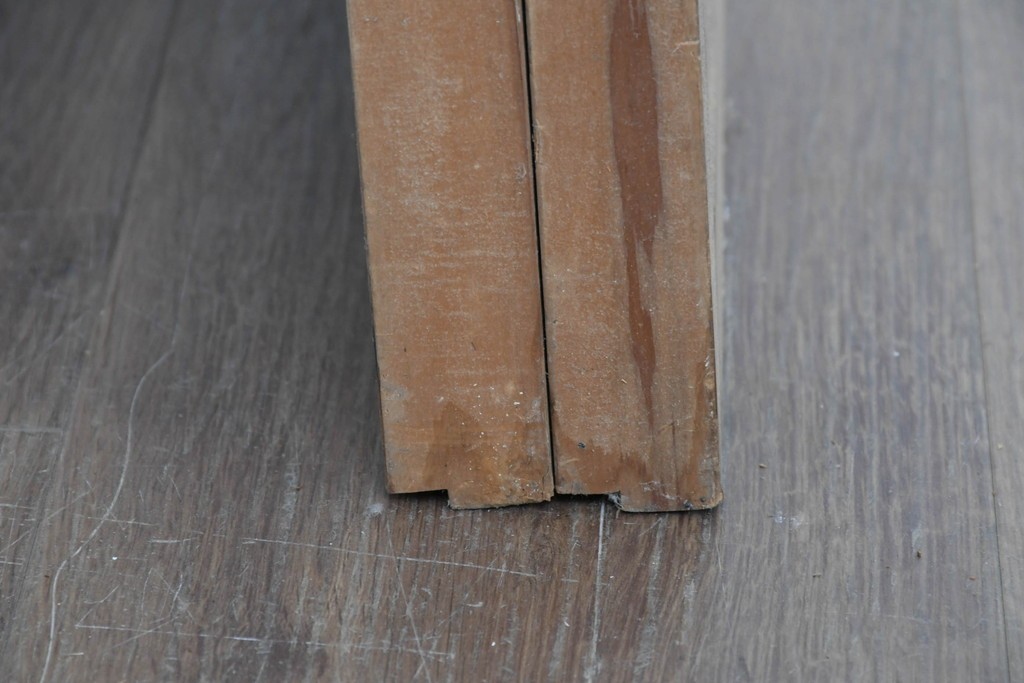 ヴィンテージ建具　昭和後期　細やかな簾とガラス窓が涼やかな簾戸2枚セット　(R-086069)