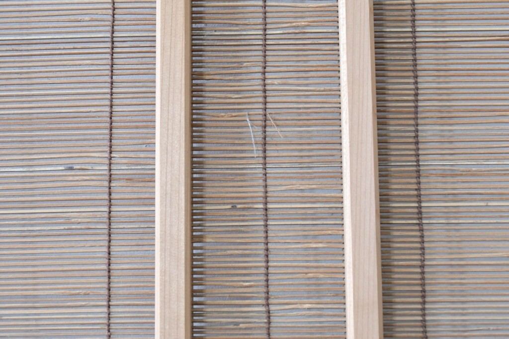 ヴィンテージ建具　昭和後期　細やかな簾とガラス窓が涼やかな簾戸4枚セット　(R-086070)