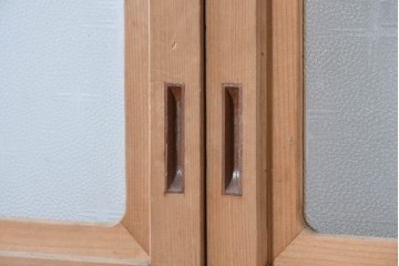 ヴィンテージ建具　昭和後期　細やかな簾とガラス窓が涼やかな簾戸4枚セット　(R-086070)