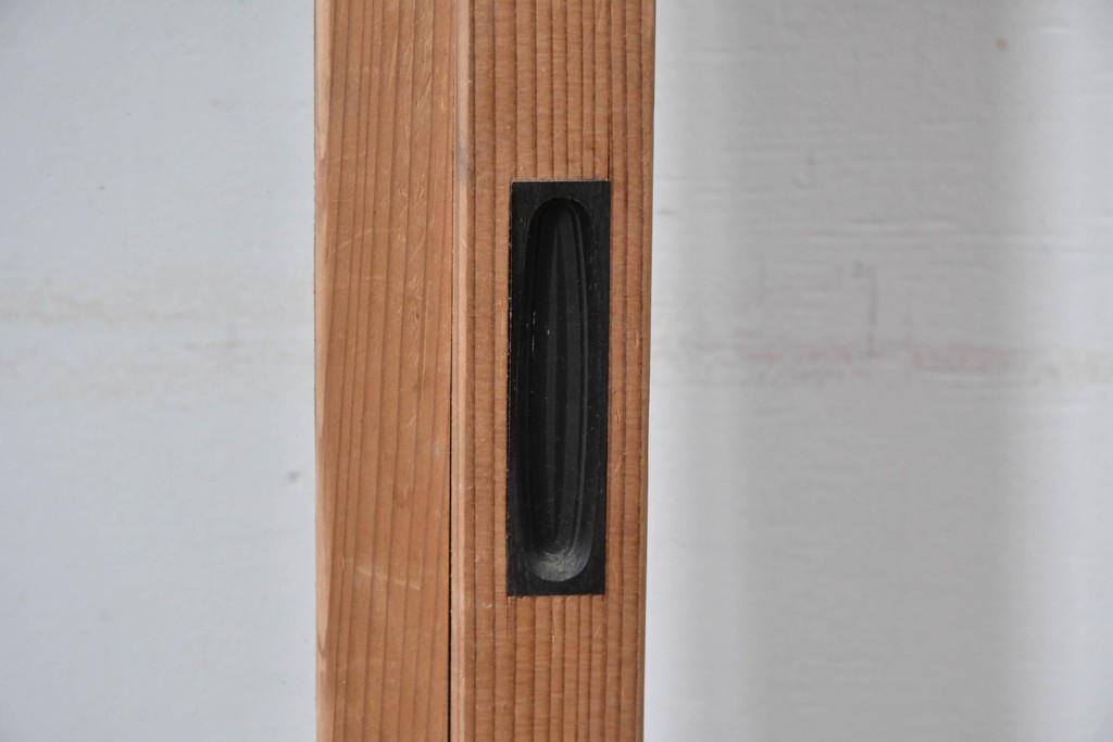 ヴィンテージ建具　昭和後期　細やかな簾とガラス窓が涼やかな簾戸2枚セット　(R-086071)