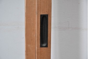 ヴィンテージ建具　昭和後期　細やかな簾とガラス窓が涼やかな簾戸2枚セット　(R-086071)