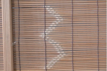 ヴィンテージ建具　昭和後期　細やかな簾とガラス窓が涼やかな簾戸2枚セット　(R-086072)