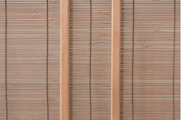 ヴィンテージ建具　昭和後期　細やかな簾とガラス窓が涼やかな簾戸2枚セット　(R-086074)