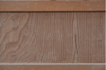 ヴィンテージ建具　昭和後期　細やかな簾とガラス窓が涼やかな簾戸2枚セット　(R-086074)