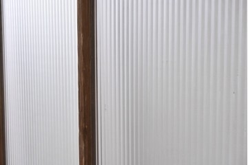アンティーク建具　昭和初期　木味が魅力のガラス戸2枚セット　(R-086075)