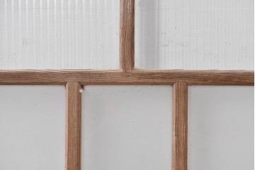 アンティーク建具　昭和初期　木味が魅力のガラス戸2枚セット　(R-086075)