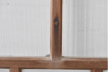 アンティーク建具　昭和初期　木味が魅力のガラス戸2枚セット　(R-086075)