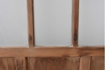 アンティーク建具　昭和初期　木味が魅力のガラス戸2枚セット　(R-086075)