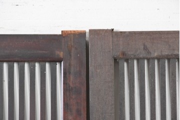 アンティーク建具　明治期　繊細な格子が美しい格子戸2枚セット　(R-086076)