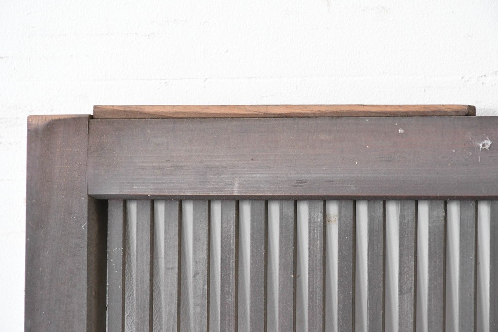 アンティーク建具　明治期　繊細な格子が美しい格子戸2枚セット　(R-086076)