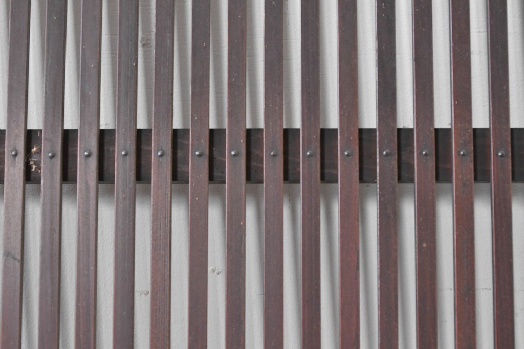 アンティーク建具　明治期　繊細な格子が美しい格子戸2枚セット　(R-086076)