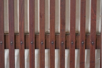 アンティーク建具　明治期　繊細な格子が美しい格子戸2枚セット　(R-086076)