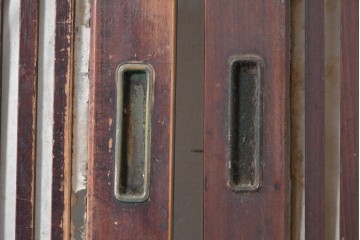 アンティーク建具　明治期　繊細な格子が美しい格子戸2枚セット　(R-086076)