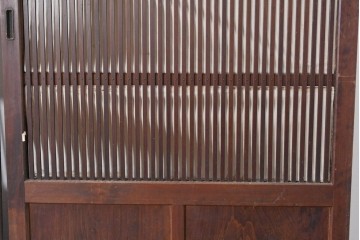 アンティーク建具　明治期　繊細な格子が美しい格子戸2枚セット　(R-086076)