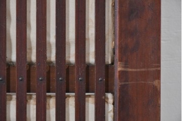 アンティーク建具　明治期　繊細な格子が美しい格子戸2枚セット　(R-086076)