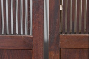 アンティーク建具　明治期　繊細な格子が美しい格子戸2枚セット　(R-086076)