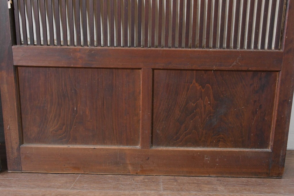 アンティーク建具　明治期　繊細な格子が美しい格子戸2枚セット　(R-086076)