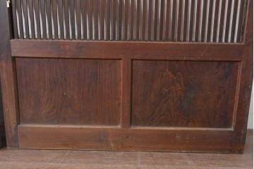 アンティーク建具　明治期　繊細な格子が美しい格子戸2枚セット　(R-086076)